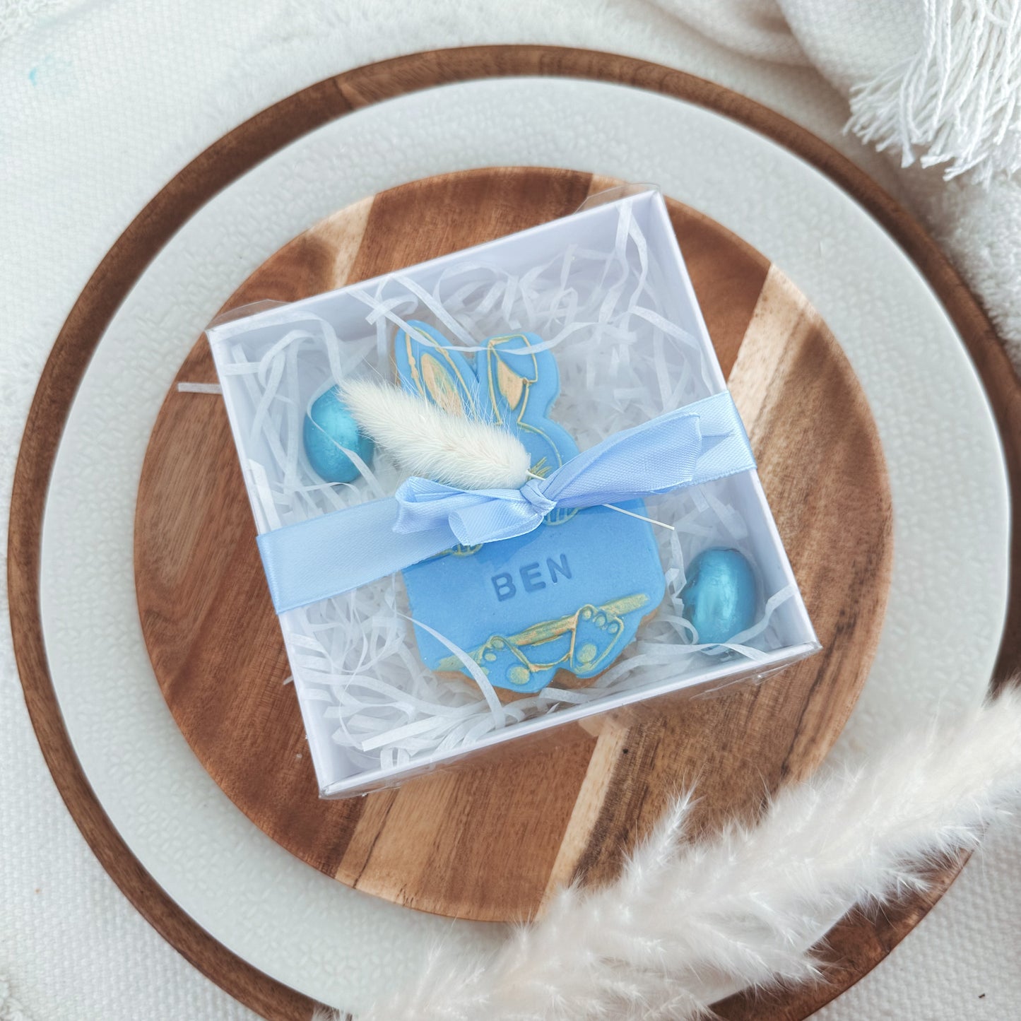 Easter Bunny Name Biscuit Set