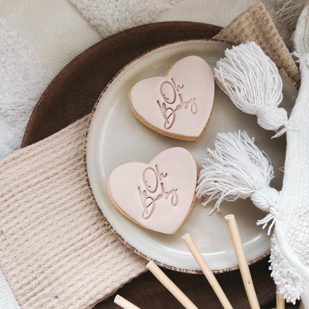 Heart Shaped Oh Baby Biscuits