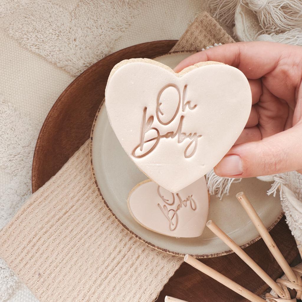 Heart Shaped Oh Baby Biscuits