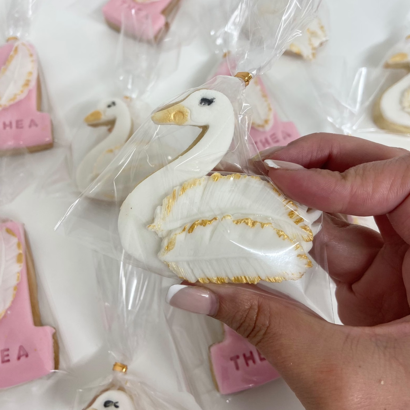 Swan & 1st Birthday Biscuit Set