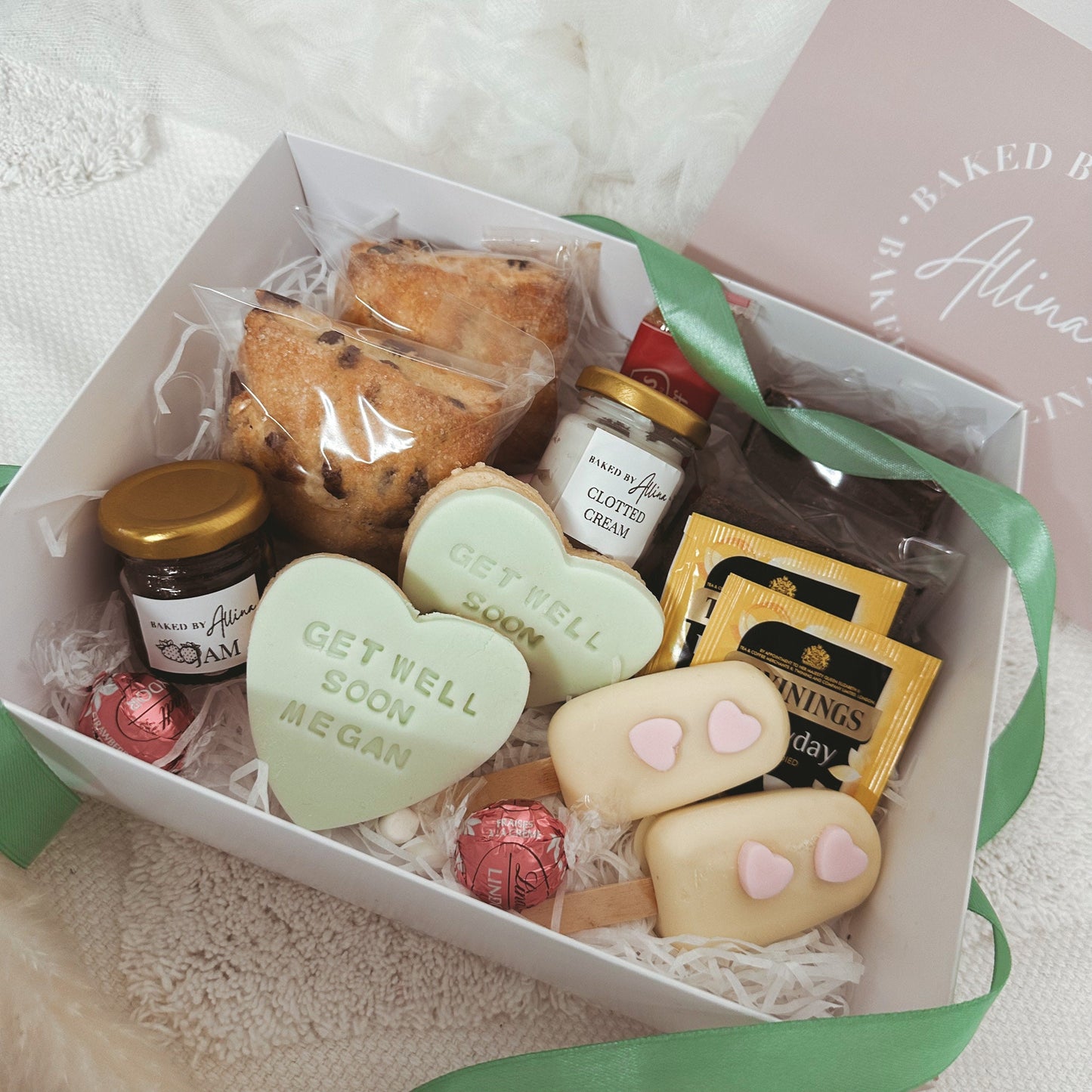 get well soon afternoon tea hamper/ Home made /Personalised Biscuits / Birthday / Brownie Hamper/ Afternoon tea hamper / COPY