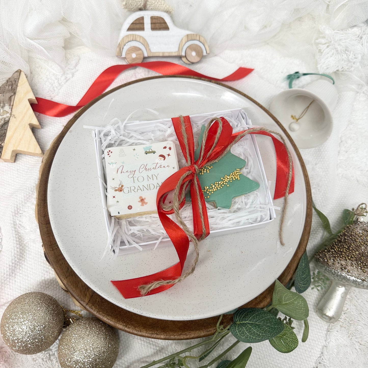 To my Auntie Christmas Biscuits, small gift,Christmas cookies, personalised biscuits, stocking filler