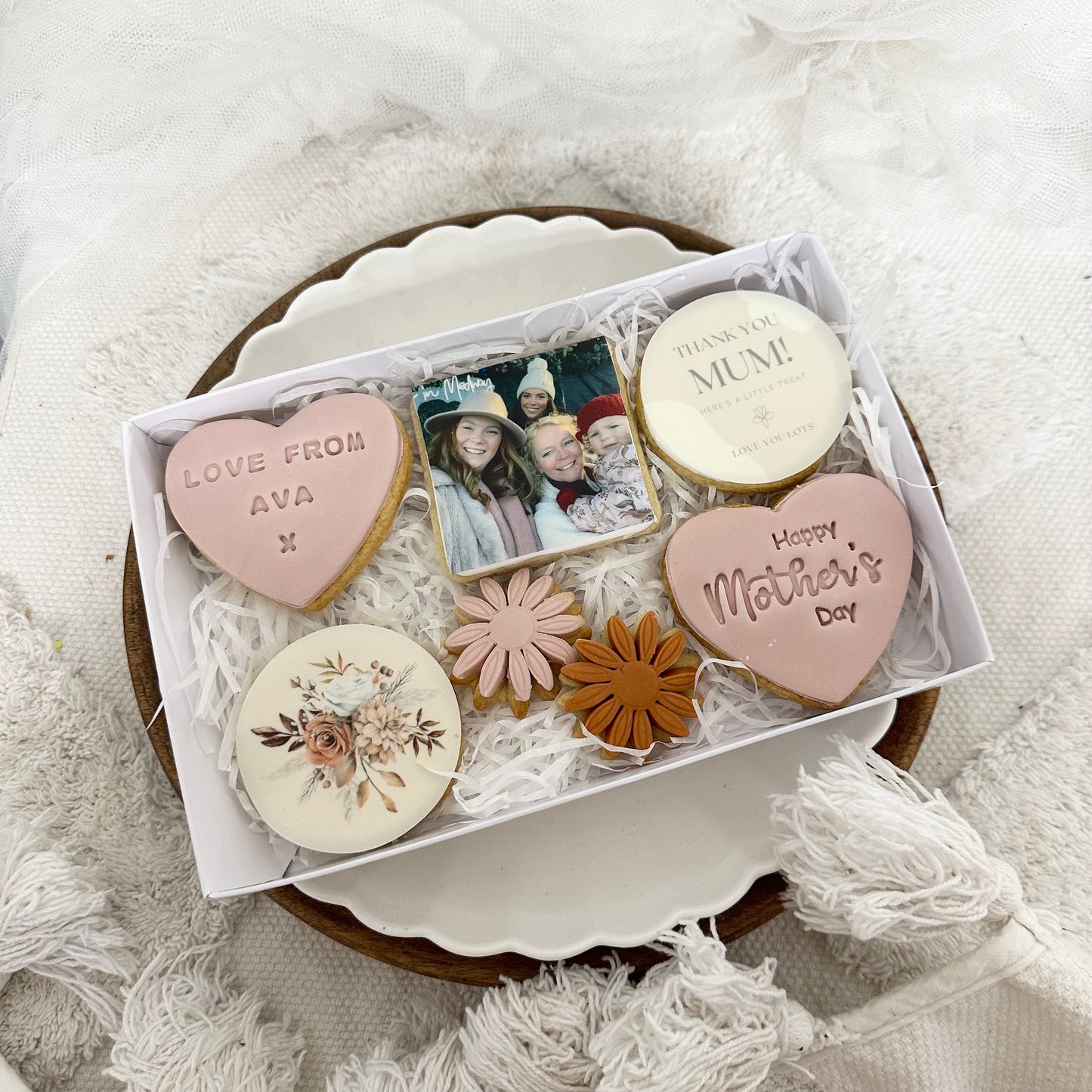 Happy Mothers day| Mothers Day cookies | Mothers Day Biscuits Gift Wrapped| Mummy Mum Mom Mam | Nanny Nan Grandma | Photo Gift |Best nan