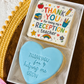 Thank you Teacher biscuits , Teacher gifts , personalised teacher presents box of 2