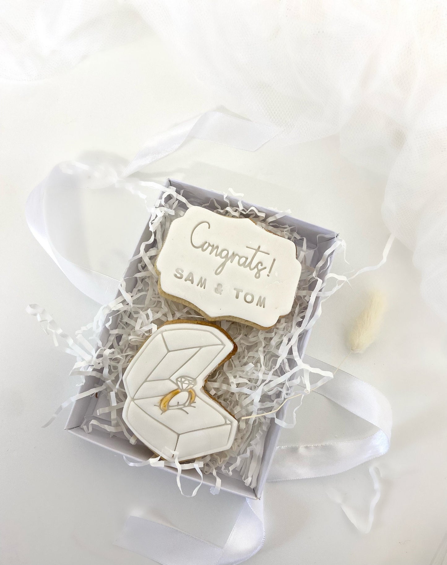 Personalised Engagement Cookies | Ring & Congrats Biscuits
