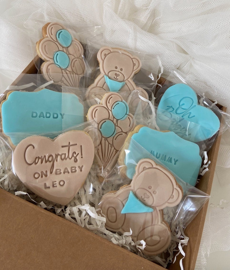 New baby biscuits/ birth gift / new mum / personalised biscuits/ baby shower
