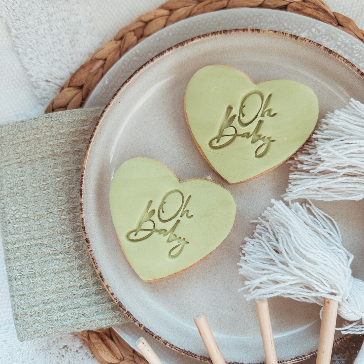 Baby Boy Shower Biscuits  Personalised Baby Shower Favours (Blue Theme)