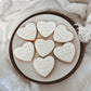 Navy Personalised Wedding favour biscuits with date