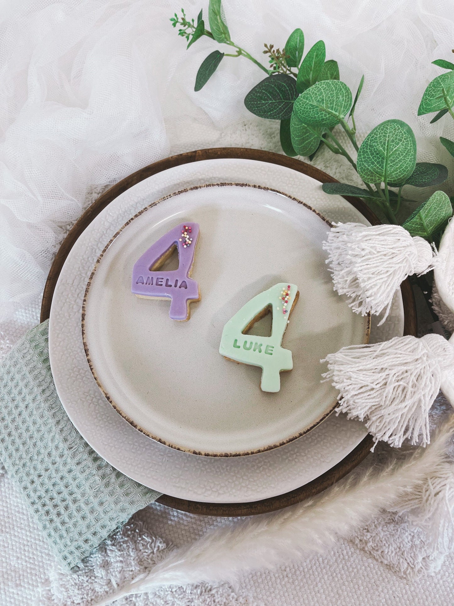 Number 4 shape biscuit , Birthday biscuits , four biscuit,