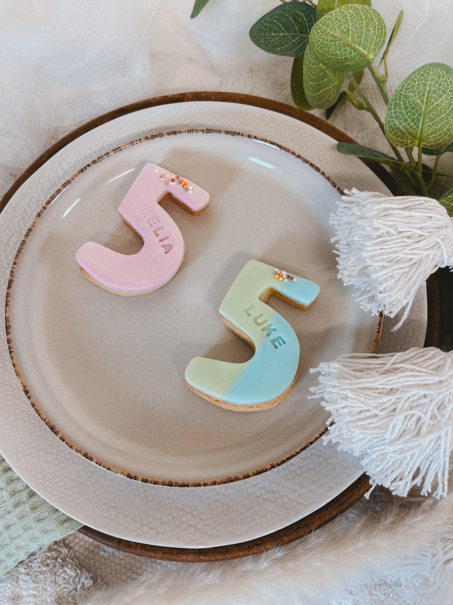 Number 5 shape biscuit , Birthday biscuits , four biscuit,