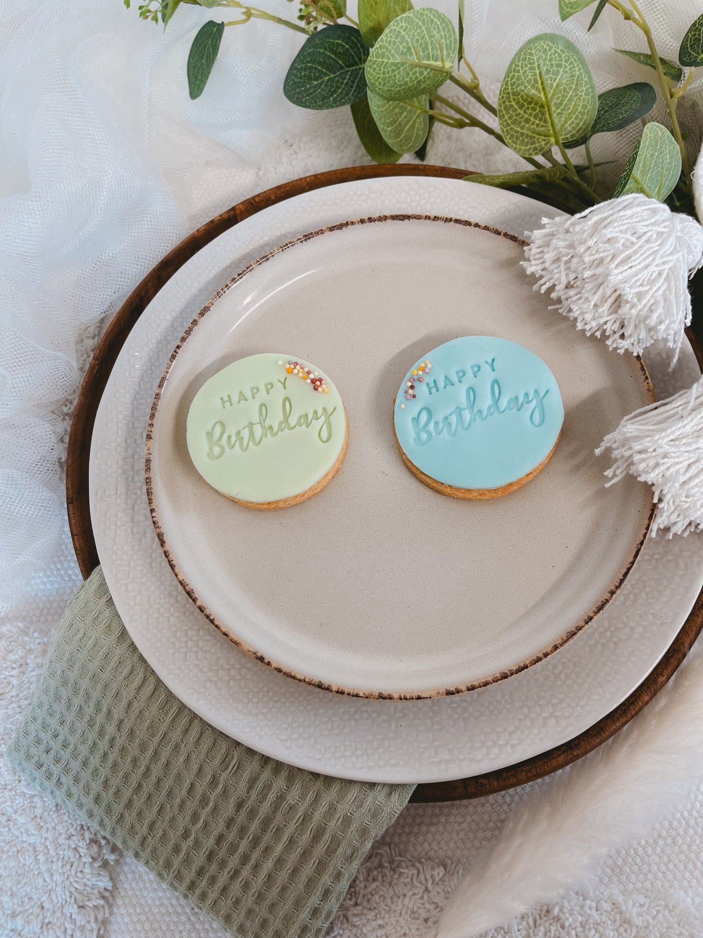 Personalised Birthday Biscuits, Custom Message, Party Favours, Party bags