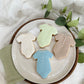 Baby Grow biscuits/ Gender Reveal biscuits / new baby biscuits / oh baby biscuits / pink and blue biscuit favours
