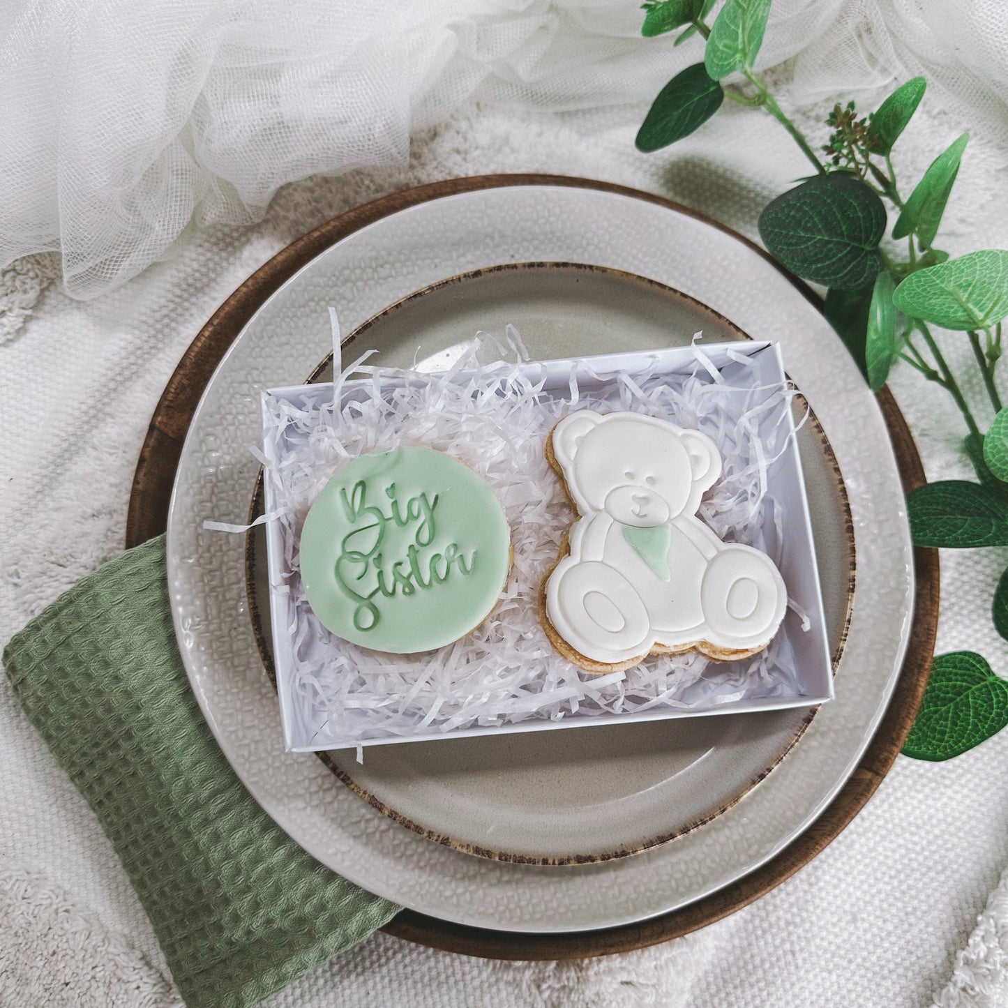 Big sister biscuits | pregnancy gift| baby biscuits| personalised|mummy to be| pregnancy reveal |