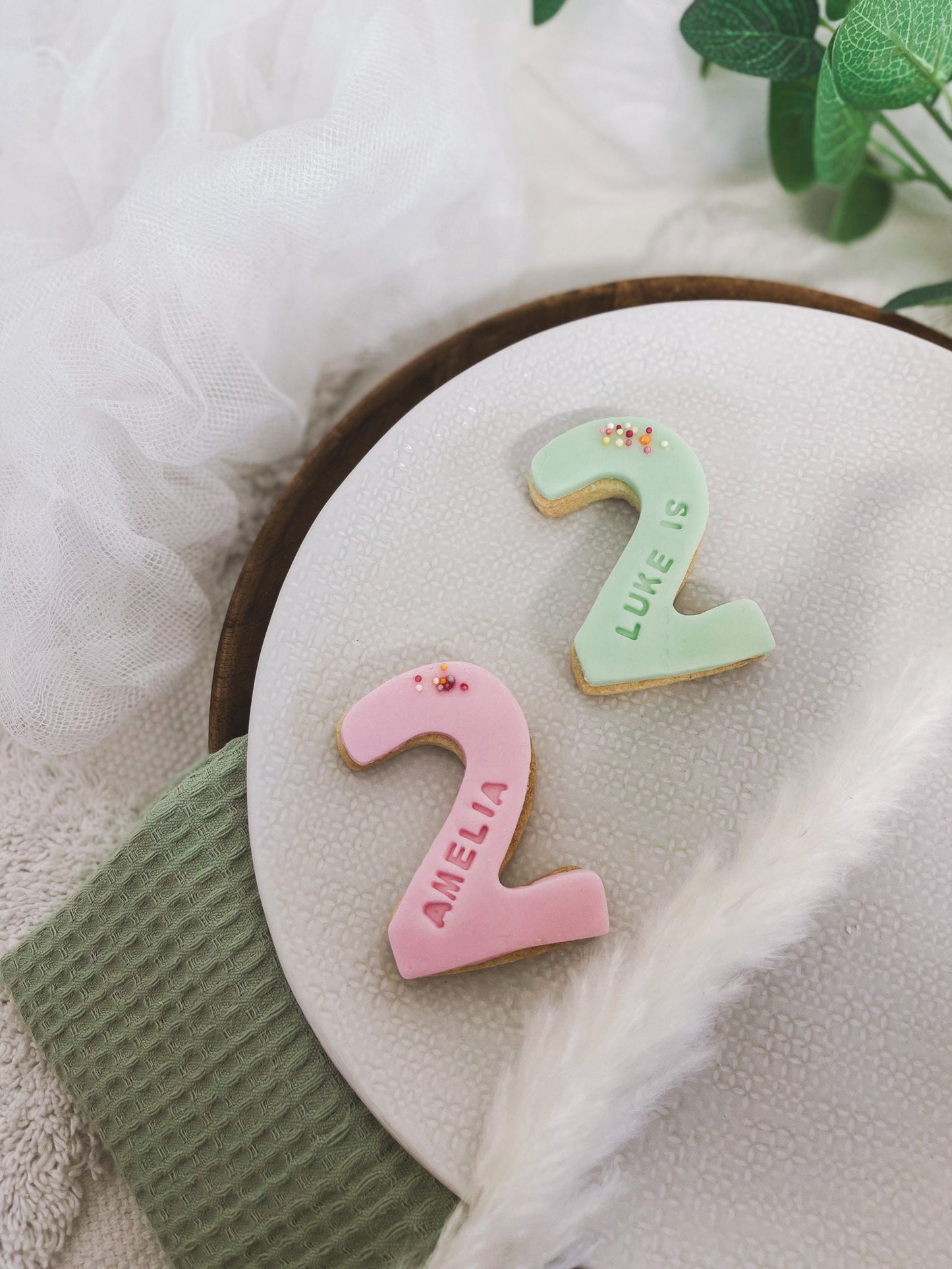 Personalised Number biscuits , Birthday biscuits , baby shower,