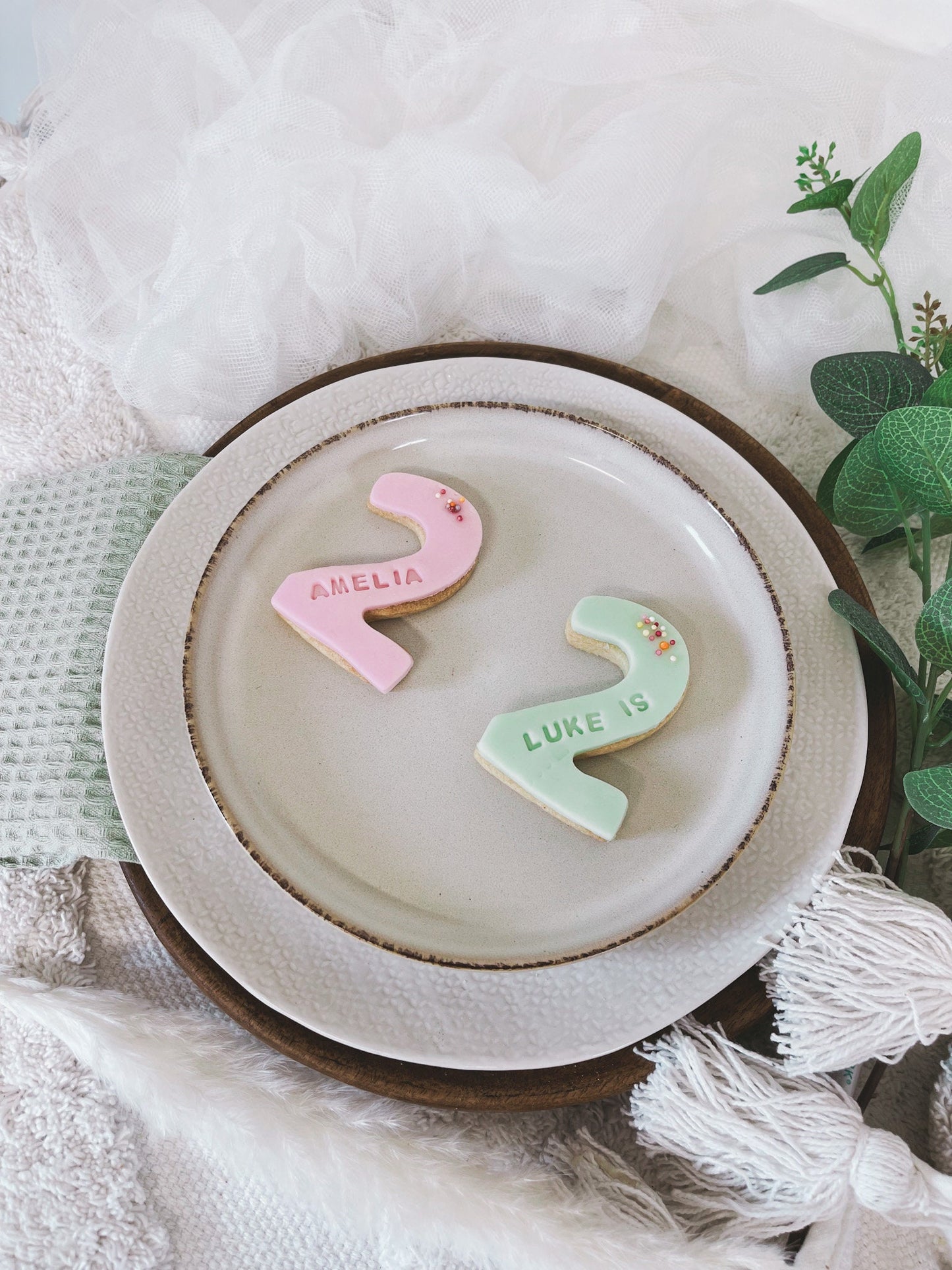 Personalised Number biscuits , Birthday biscuits , baby shower,