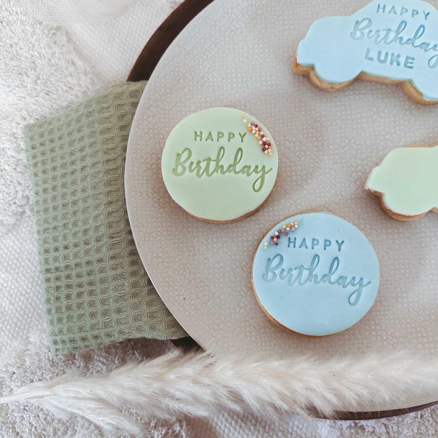 Personalised Birthday Biscuits, Custom Message, Party Favours, Party bags
