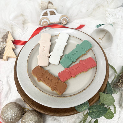 Personalised Christmas Biscuits, Table place names , Christmas Cracker biscuits , favours/