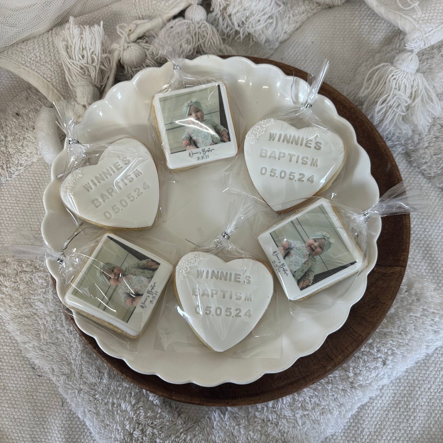 Personalised Baby Shower Biscuits  Photo Cookies for Baby Shower Favours