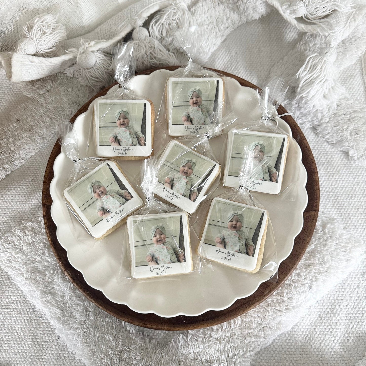 Personalised Photo Biscuits  Baptism & Christening Favours with Picture