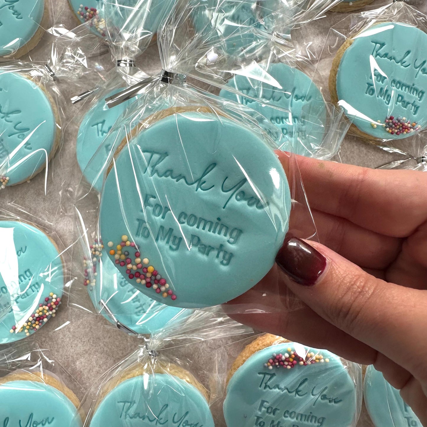 Thank you for coming to my party  biscuits , Birthday biscuits , kids party, party favour biscuits, thank you biscuits
