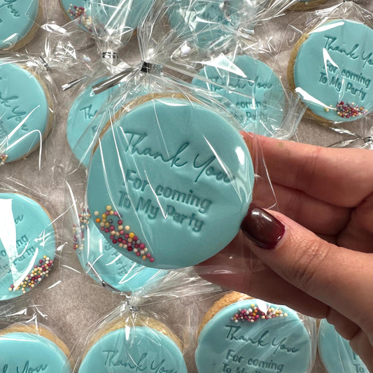 Thank you for coming to my party  biscuits , Birthday biscuits , kids party, party favour biscuits, thank you biscuits