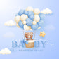 baby shower biscuits /baby boy biscuits/ oh baby biscuits / baby shower favours/ edible image biscuits
