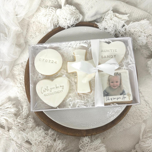 Godfather Proposal biscuits |Handmade|Personalised||Iced Biscuits|Cookies|will you be my godfather?