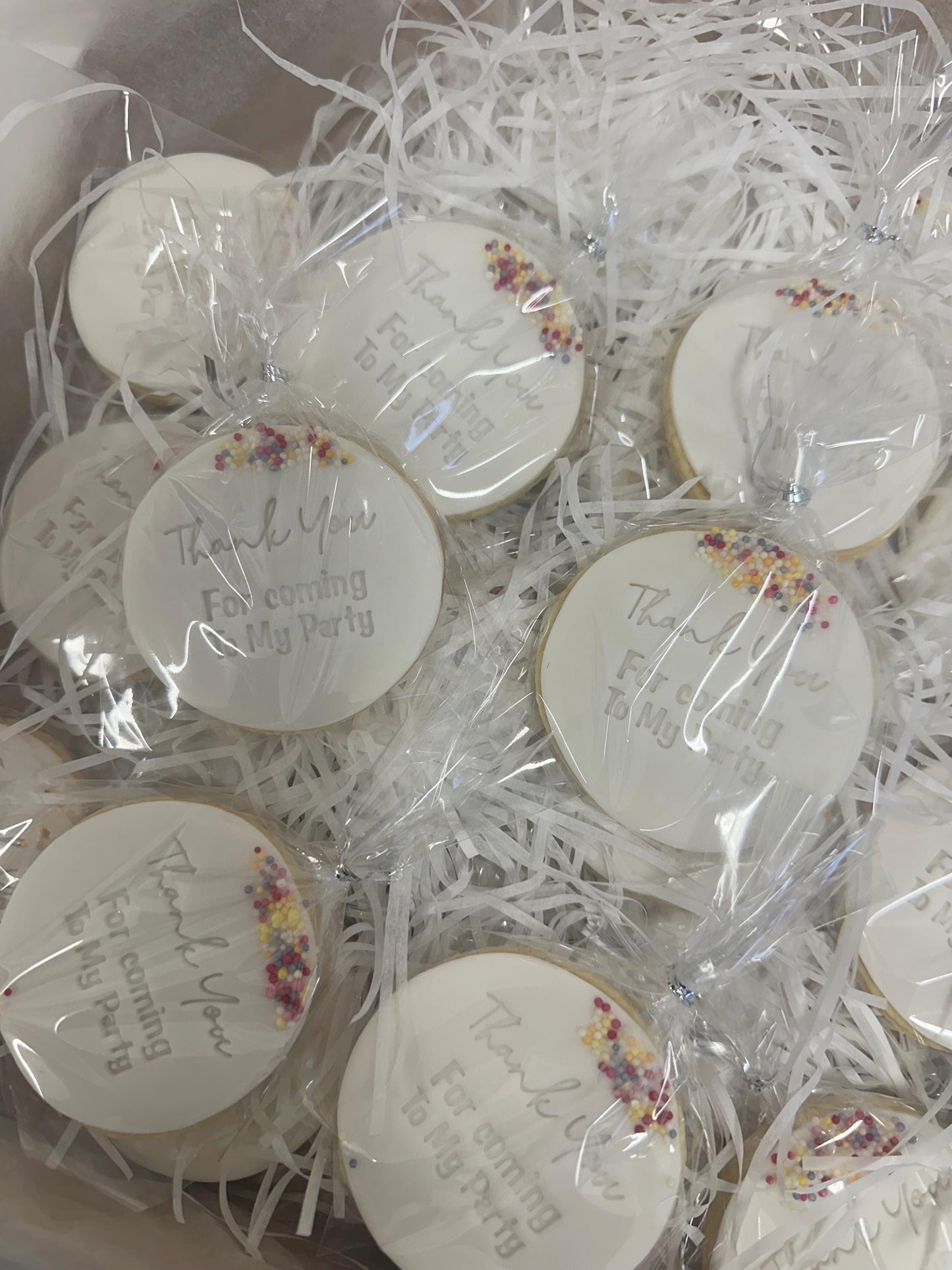 Thank you for coming to my party  biscuits , Birthday biscuits , kids party, party favour biscuits, thank you biscuits