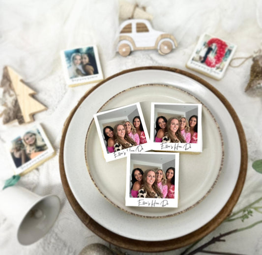 Personalised Polaroid photo biscuits /photo biscuits / cookies/ wedding gifts/ party favours