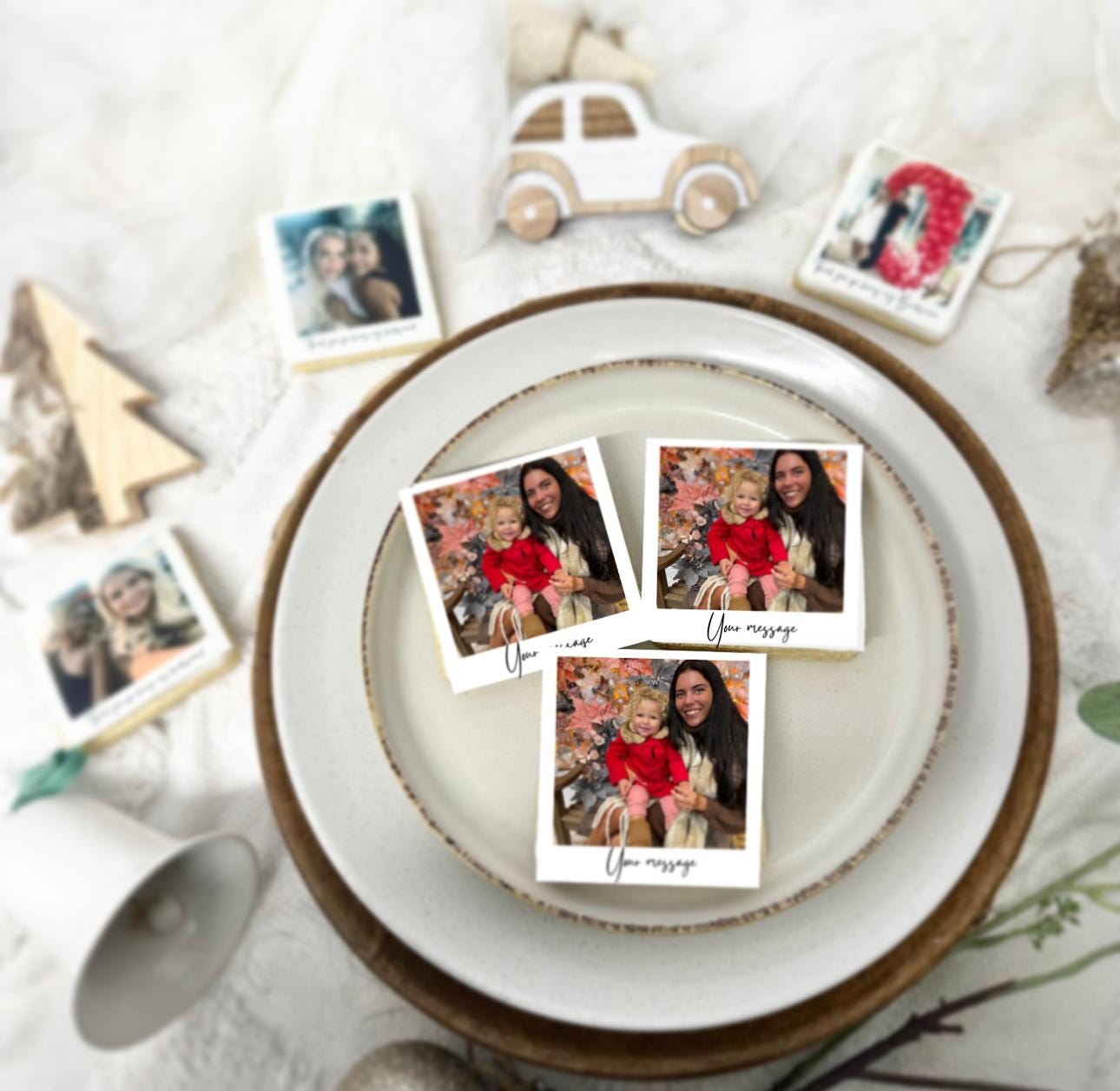Personalised Polaroid photo biscuits /photo biscuits / cookies/ wedding gifts/ party favours