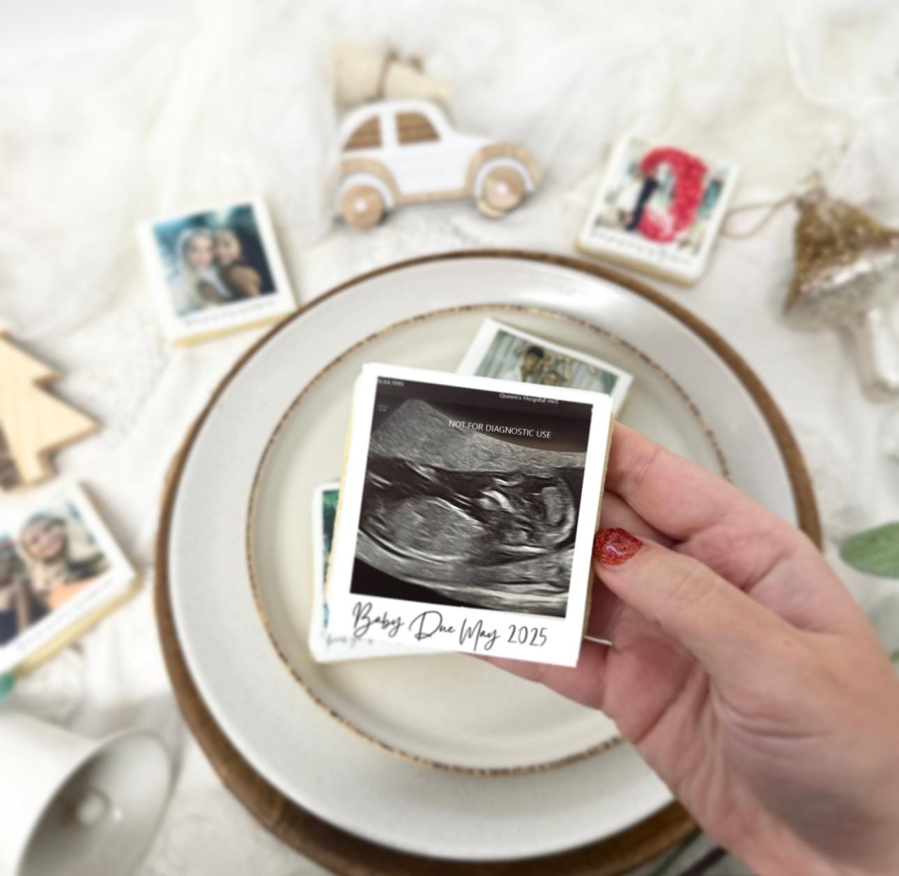 Personalised Baby Shower Biscuits  Photo Cookies for Baby Shower Favours