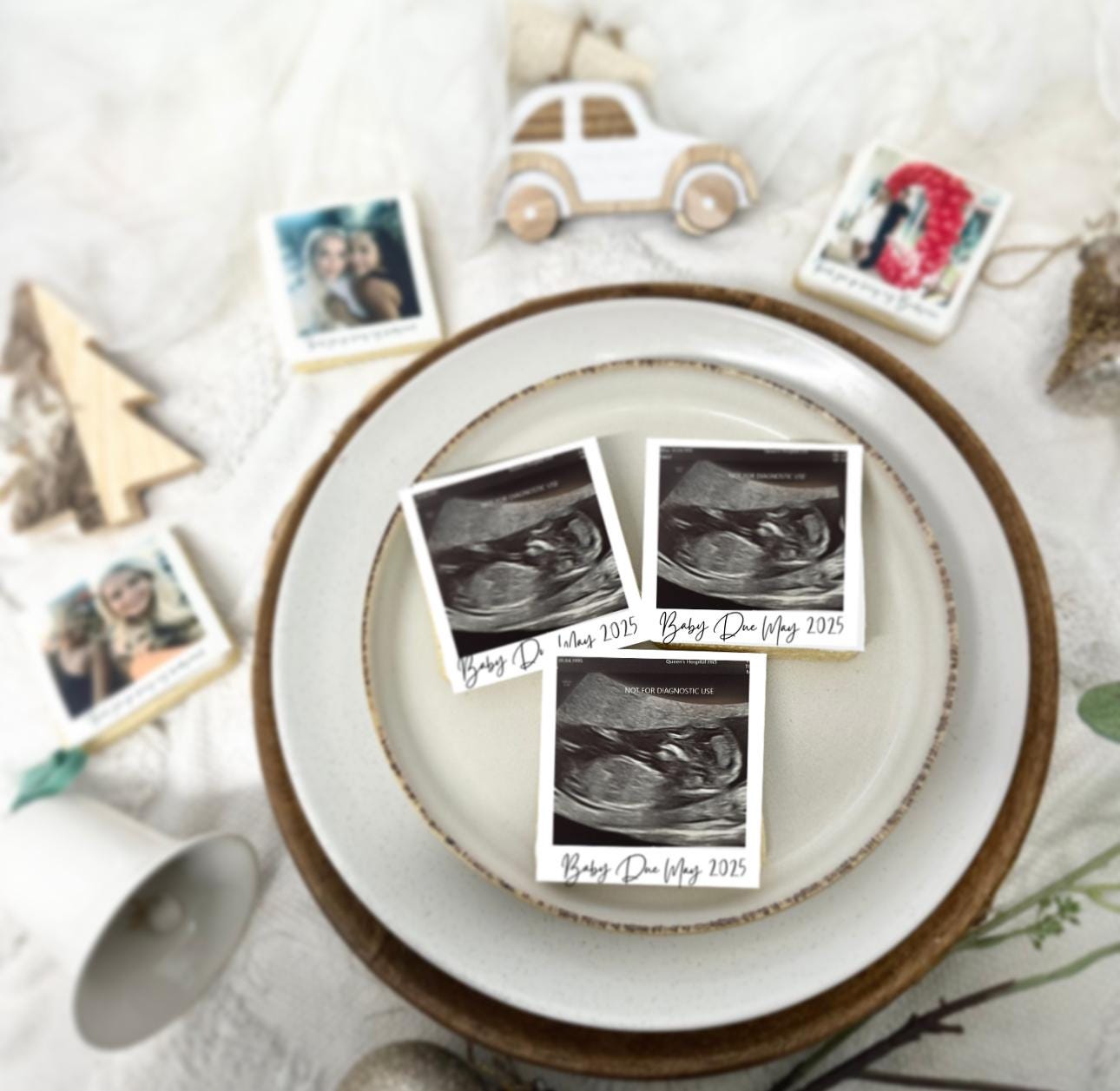Personalised Baby Shower Biscuits  Photo Cookies for Baby Shower Favours