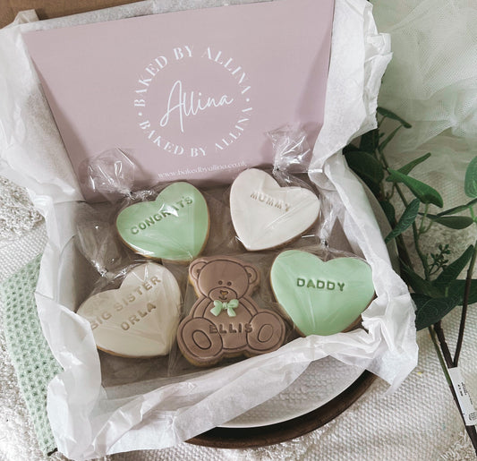New Baby biscuits| gift| pregnancy gift| baby biscuits| personalised|mummy to be|
