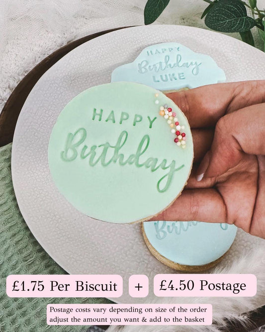 Personalised Birthday Biscuits, Custom Message, Party Favours, Party bags