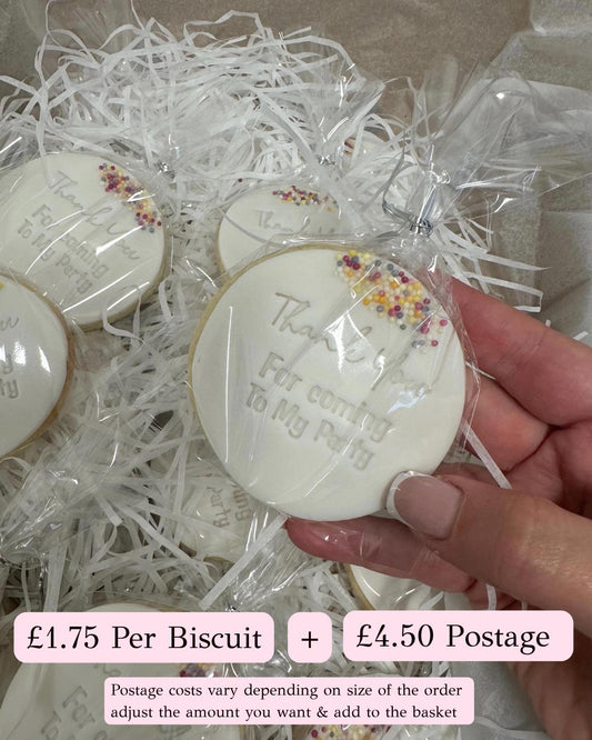 Thank you for coming to my party  biscuits , Birthday biscuits , kids party, party favour biscuits, thank you biscuits