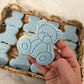 Teddy Bear Biscuits: Baby Shower, New Baby, We Can Bearly Wait Party Favors