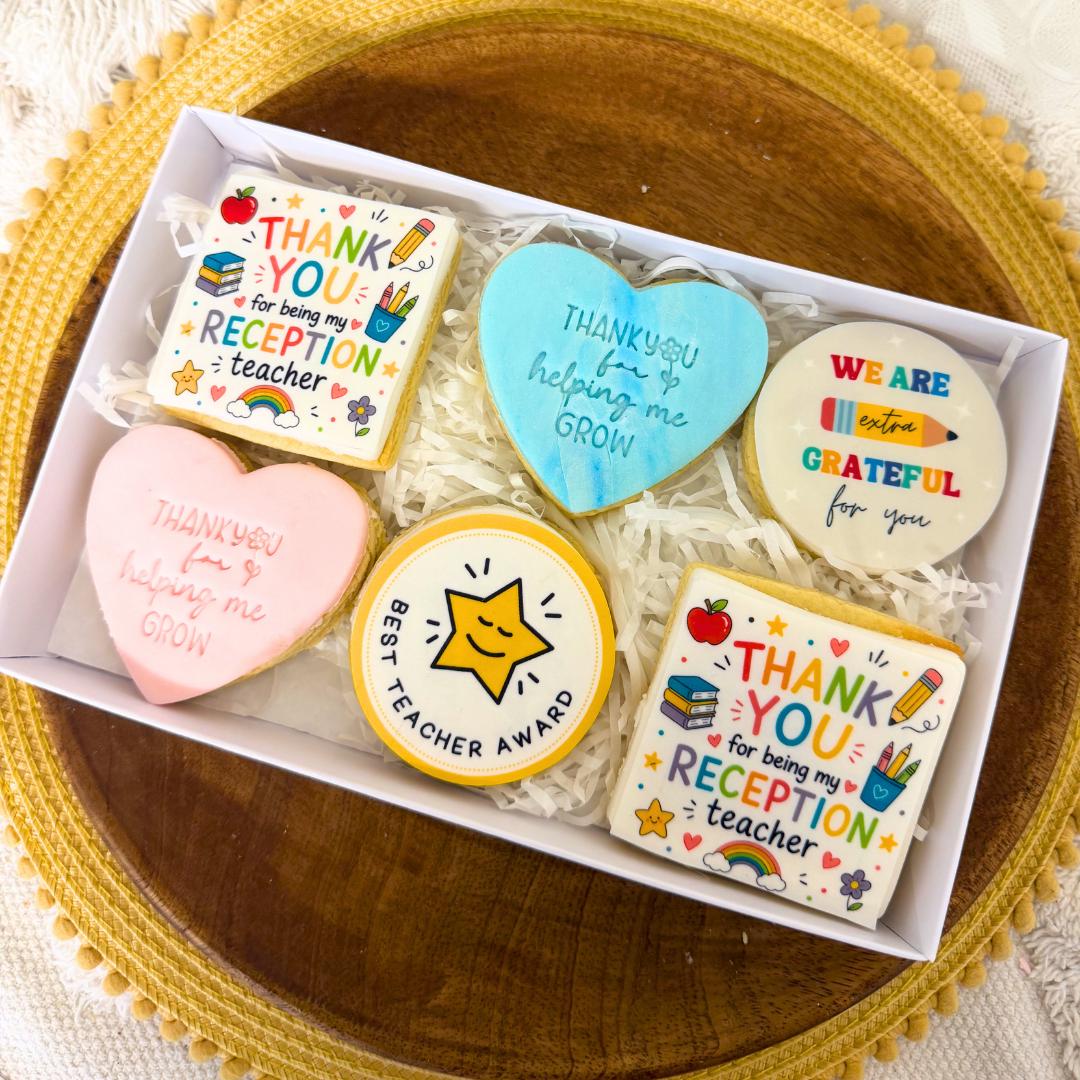 Thank you Teacher biscuits , Teacher gifts , personalised teacher presents