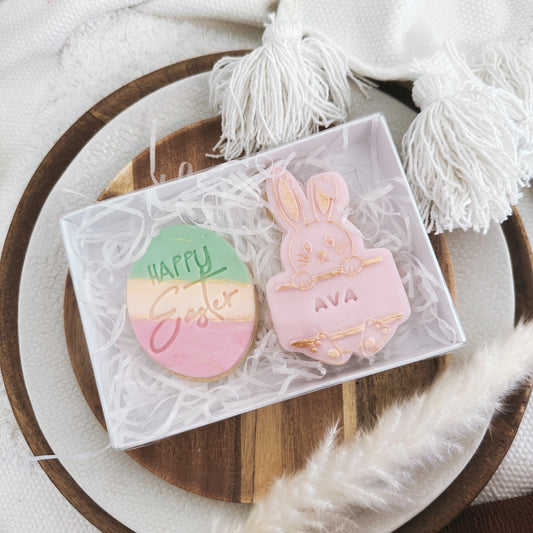 Easter Bunny Name Biscuit Set