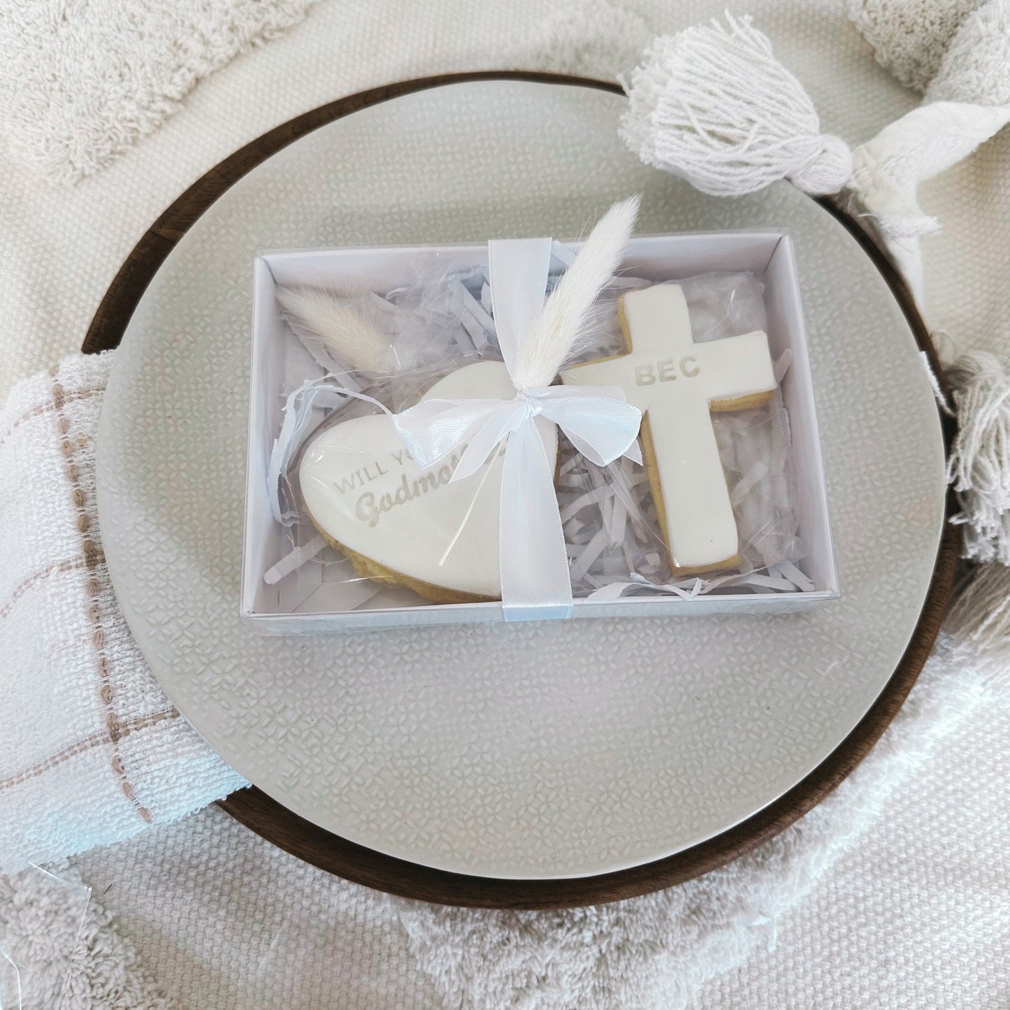 Godmother| Proposal|Handmade|Personalised||Iced Biscuits|Cookies|Letterbox| Postal|Gift|will you be my godmother?| godfather