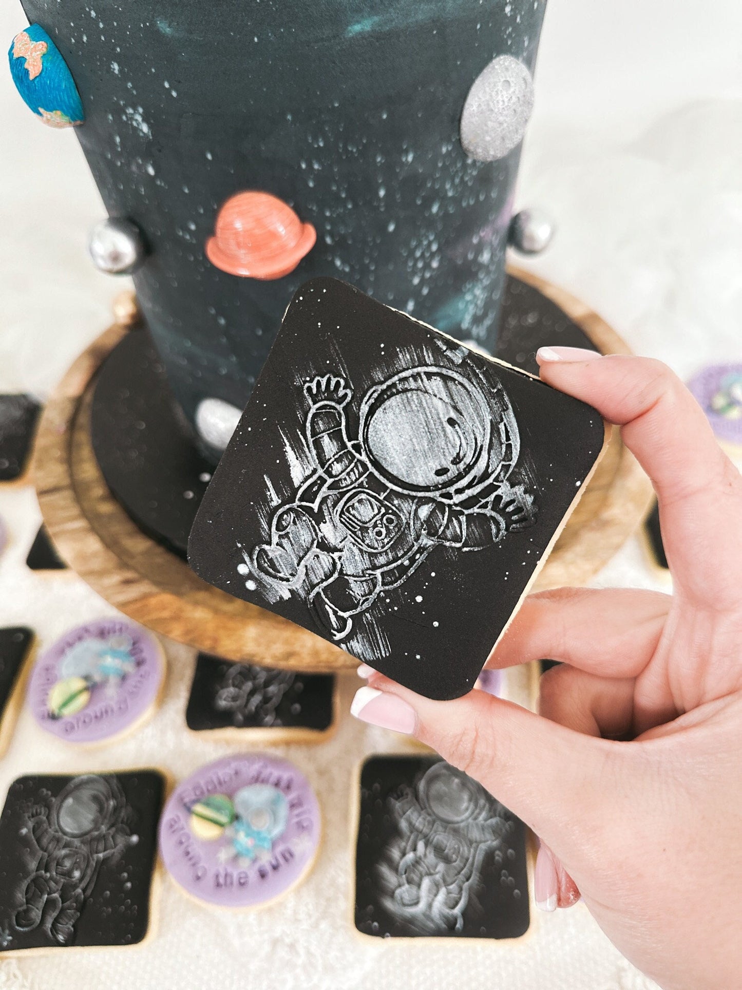Astronaut Biscuits / First trip around the sun party / 1st birthday / planet biscuits/ space themed party / rocket party/ 4th birthday