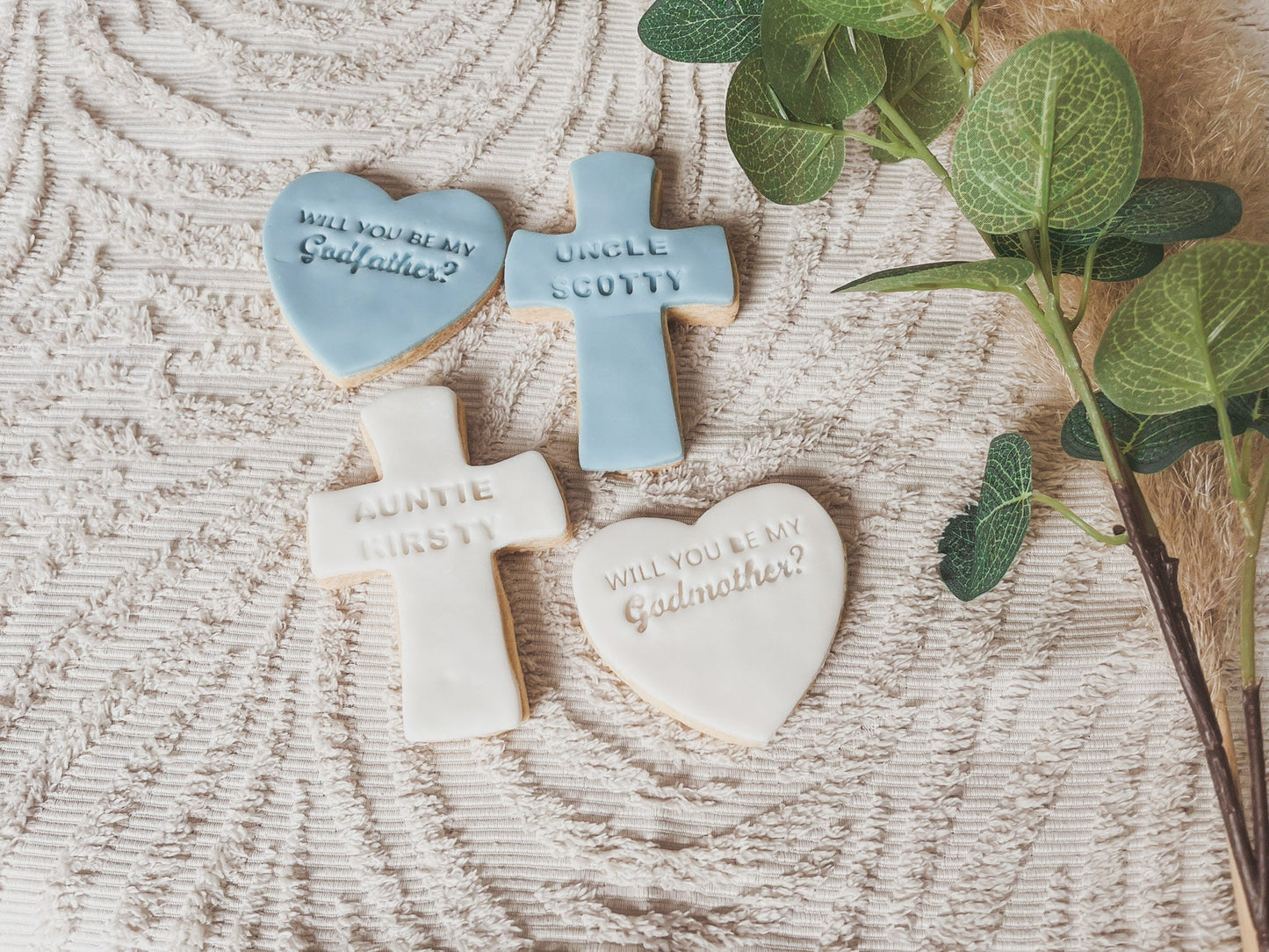 Godmother| Proposal|Handmade|Personalised||Iced Biscuits|Cookies|Letterbox| Postal|Gift|will you be my godmother?| godfather