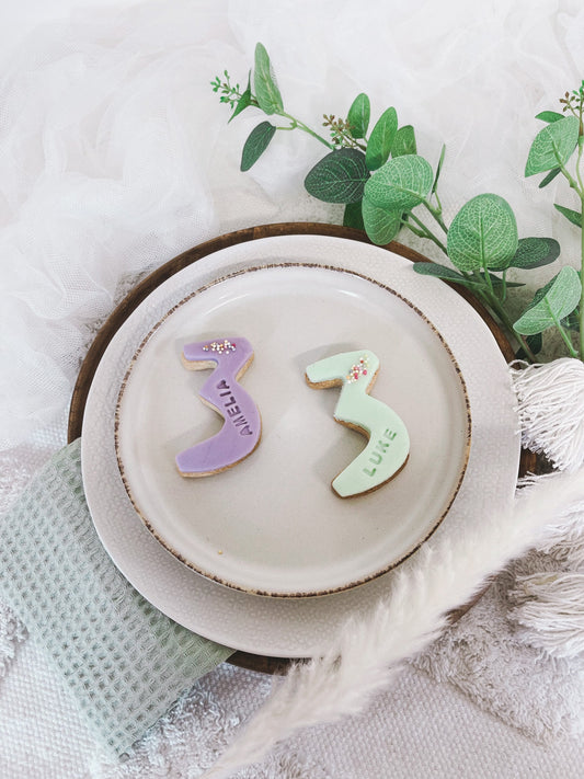 Number 3 shape biscuit , Birthday biscuits , baby shower, birthday party biscuit favours ,