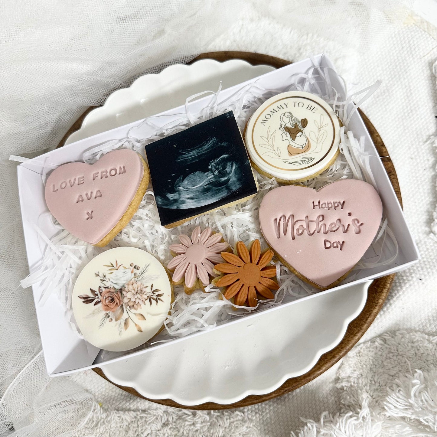 Mummy to be | Mothers Day cookies | Mothers Day Biscuits Gift Wrapped| Mummy Mum Mom Mam | Nanny Nan Grandma | Photo Gift |Best nan