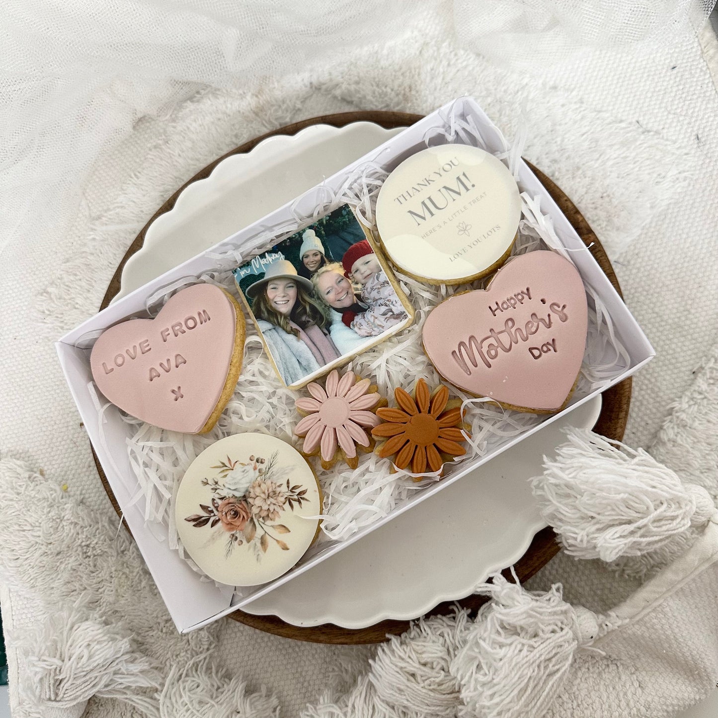 Happy Mothers day| Mothers Day cookies | Mothers Day Biscuits Gift Wrapped| Mummy Mum Mom Mam | Nanny Nan Grandma | Photo Gift |Best nan