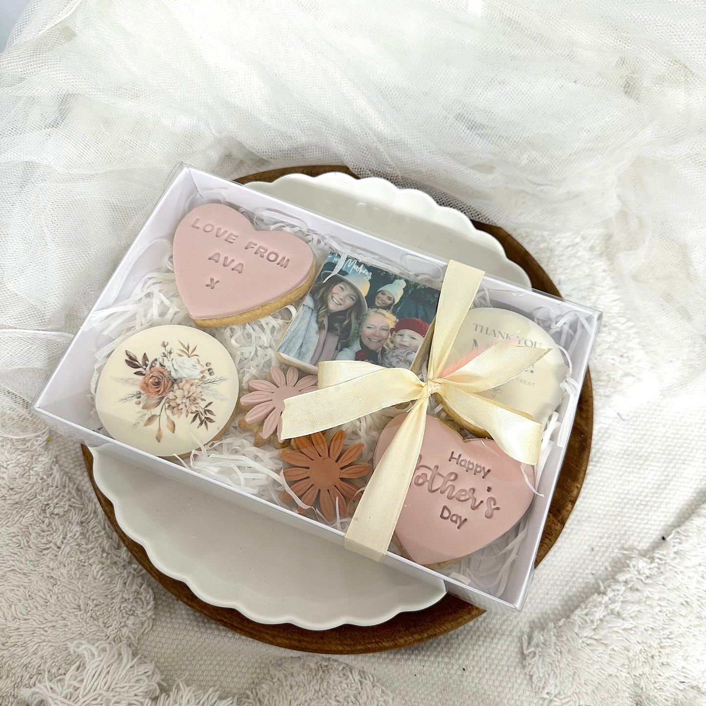 Happy Mothers day| Mothers Day cookies | Mothers Day Biscuits Gift Wrapped| Mummy Mum Mom Mam | Nanny Nan Grandma | Photo Gift |Best nan